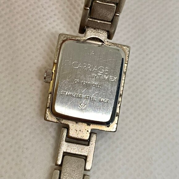 Carriage by Timex women watch two tone 17mm rectangle Quartz up to 7.5” running - Picture 5 of 7
